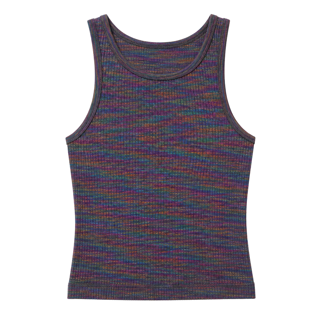 Lululemon Ebb to Street Racerback Crop Tank Purple Multi Stripe 1
