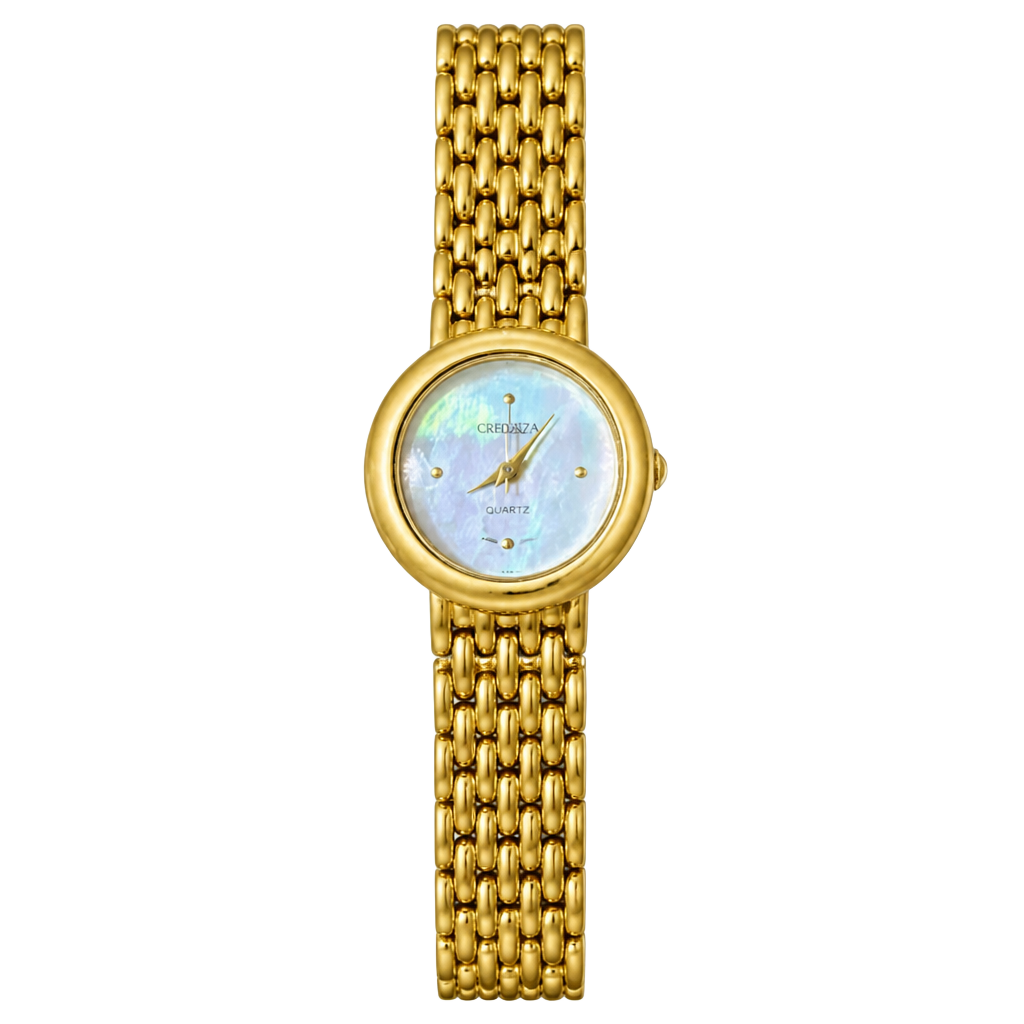 Gruen Quartz Women's Gold Tone Watch with Mother of Pearl Dial 1