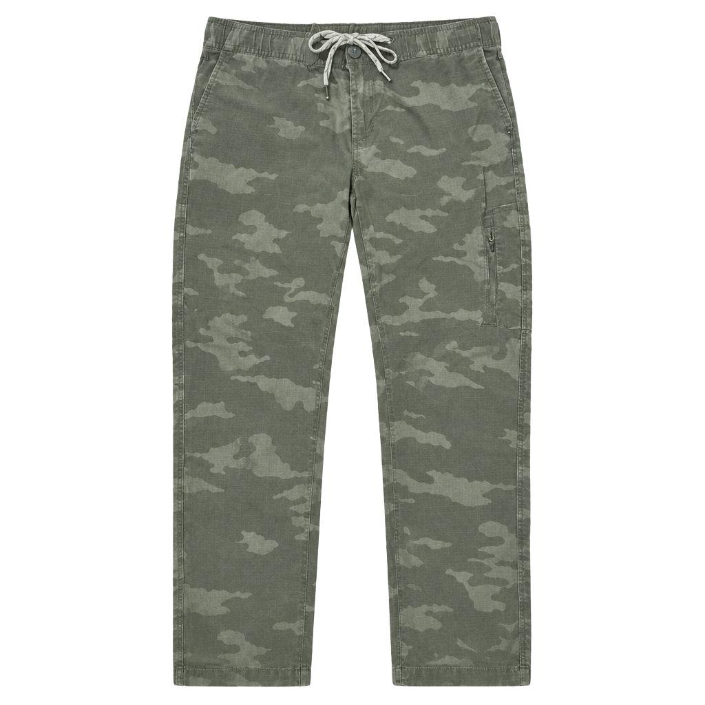 Vuori Ripstop Pant Size Medium Green Camo Organic Cotton Utility Pants 1