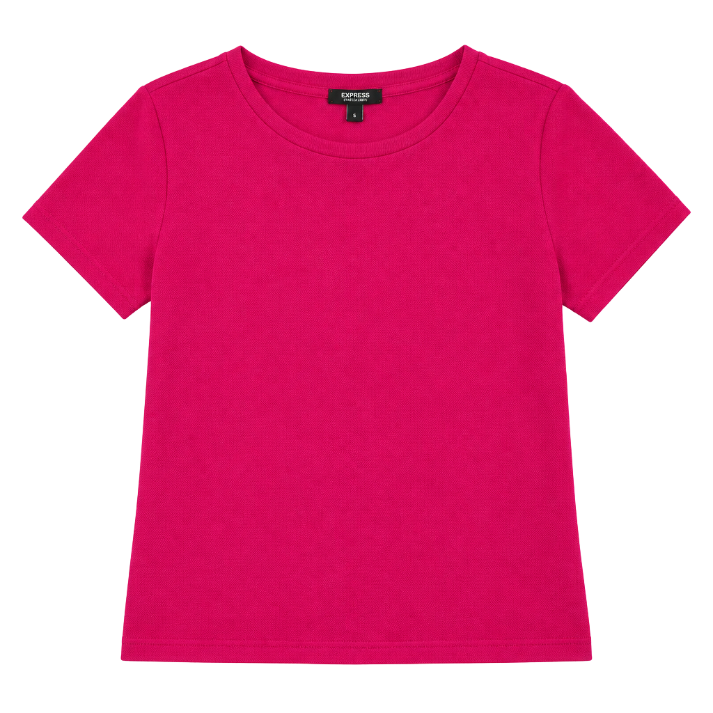 Express One-Shoulder Dress Size S Hot Pink Long Sleeve Mini 1