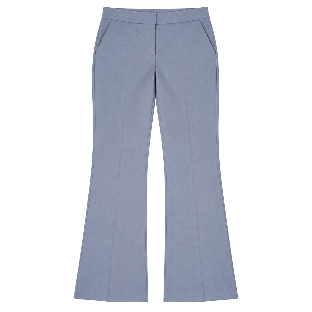 Express Columnist Barely Boot Pants Size 12 Light Blue Mid Rise 1