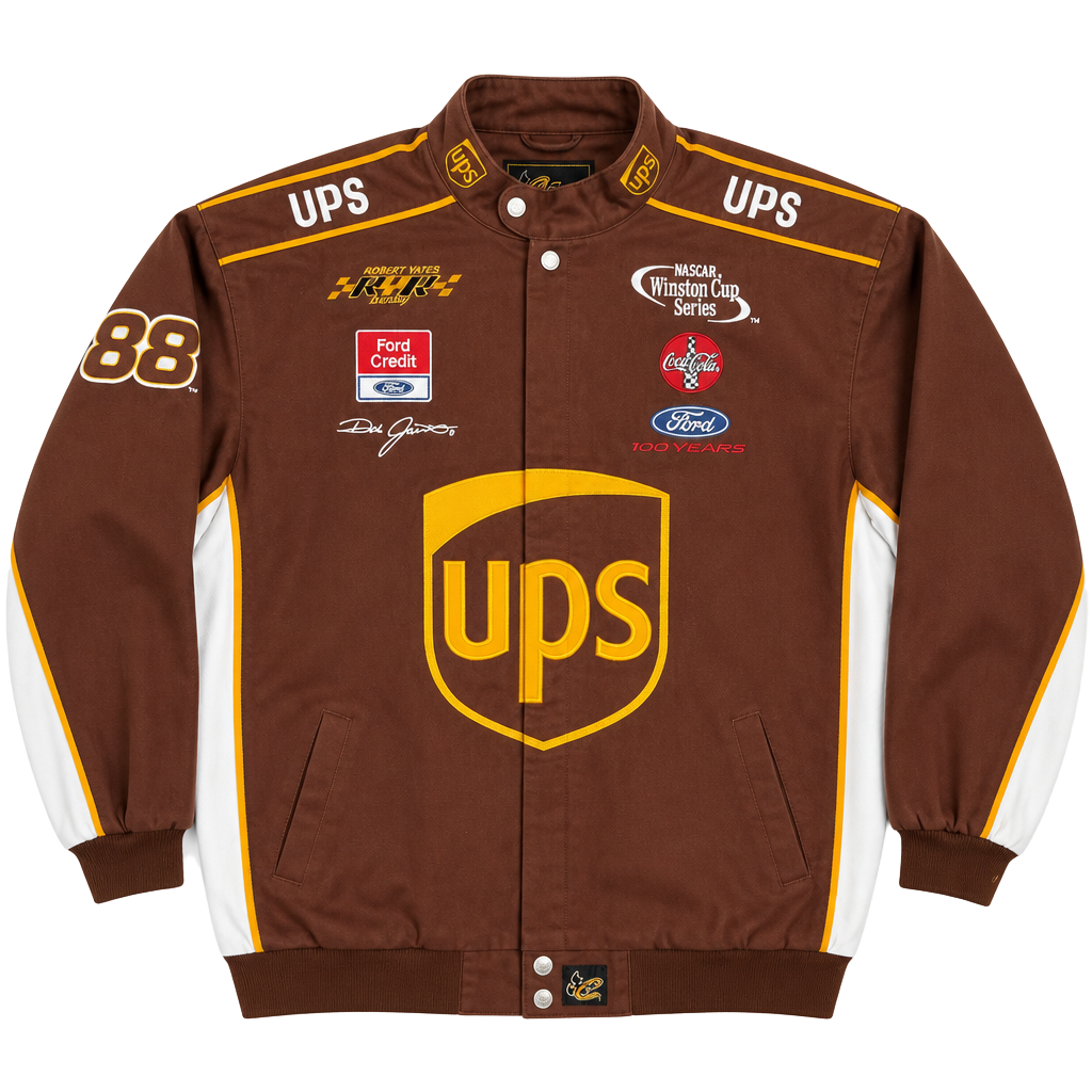 Vintage Chase Authentics UPS Dale Jarrett #88 Nascar Racing Jacket 1