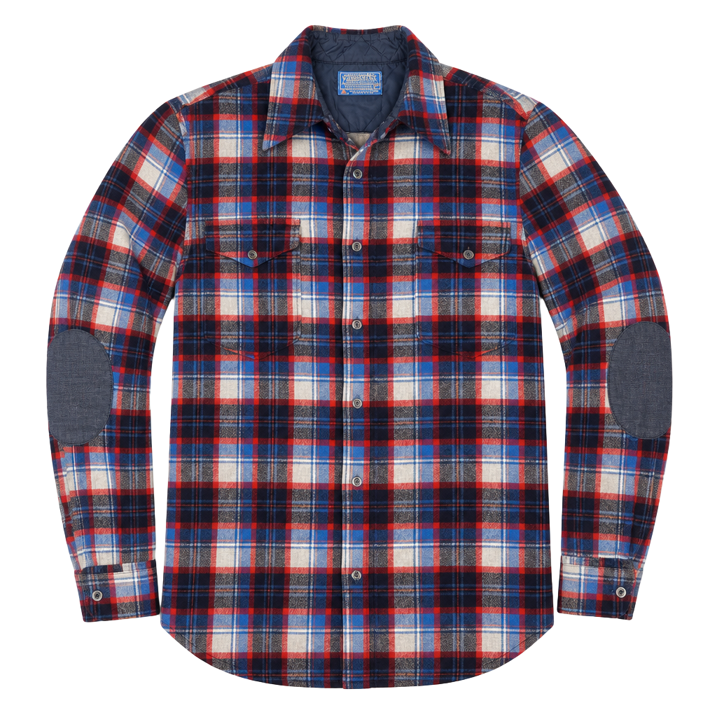 Vintage Pendleton Wool Flannel Shirt with Elbow Patches 1