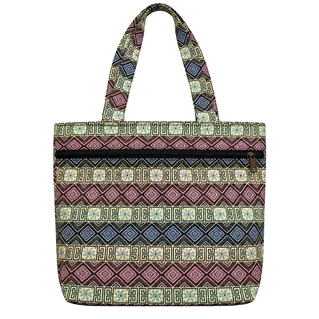 Bohemian Woven Tapestry Tote Bag Geometric Ethnic Boho Handbag Purse 1