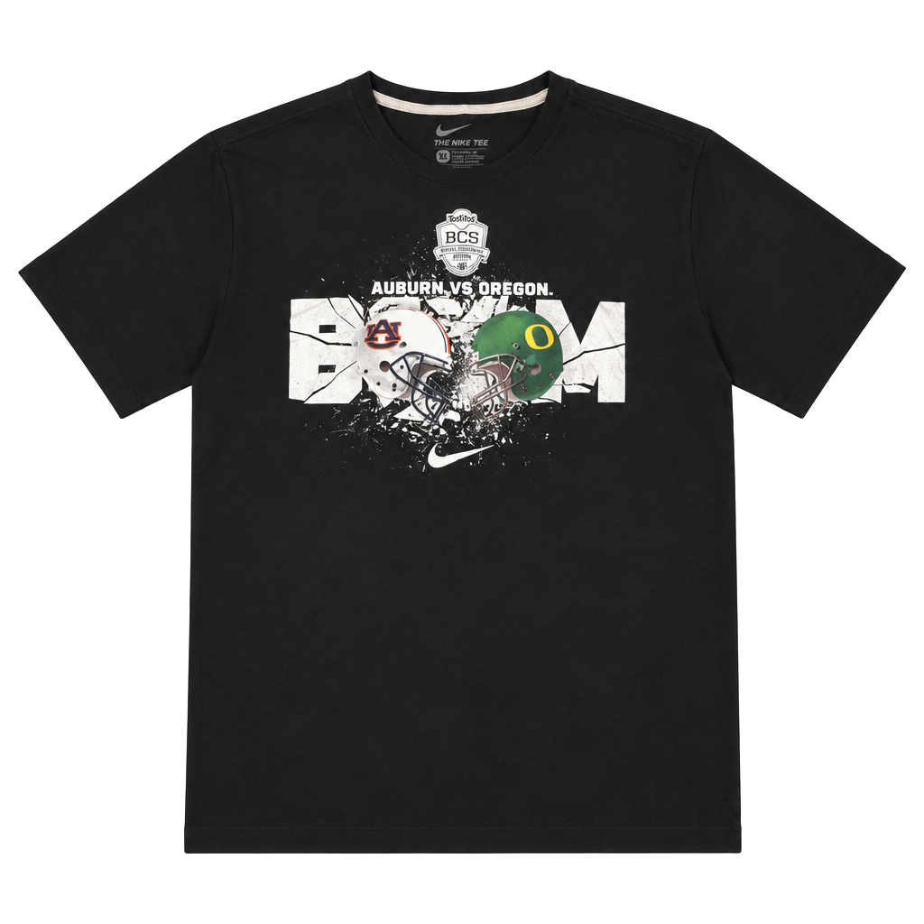 Nike BCS Auburn vs Oregon T-Shirt Size XL Black Football 1