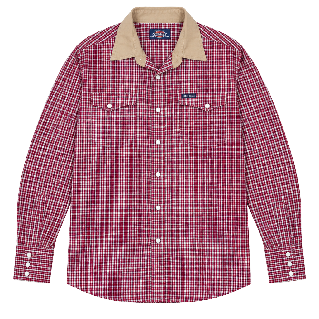 Dickies Red Plaid Long Sleeve Western Shirt Size XL 1