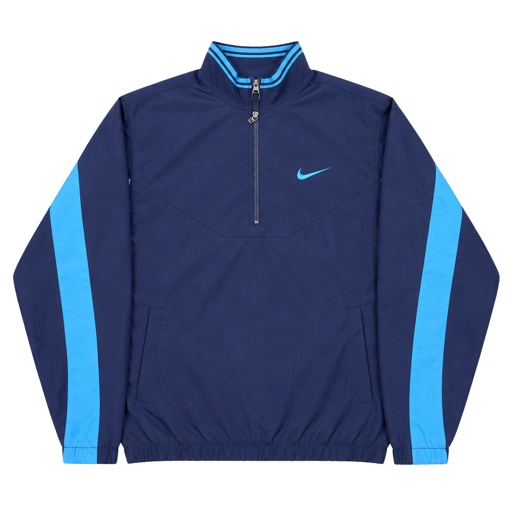 Nike Vintage 90s Blue Half Zip Windbreaker Jacket XL 1