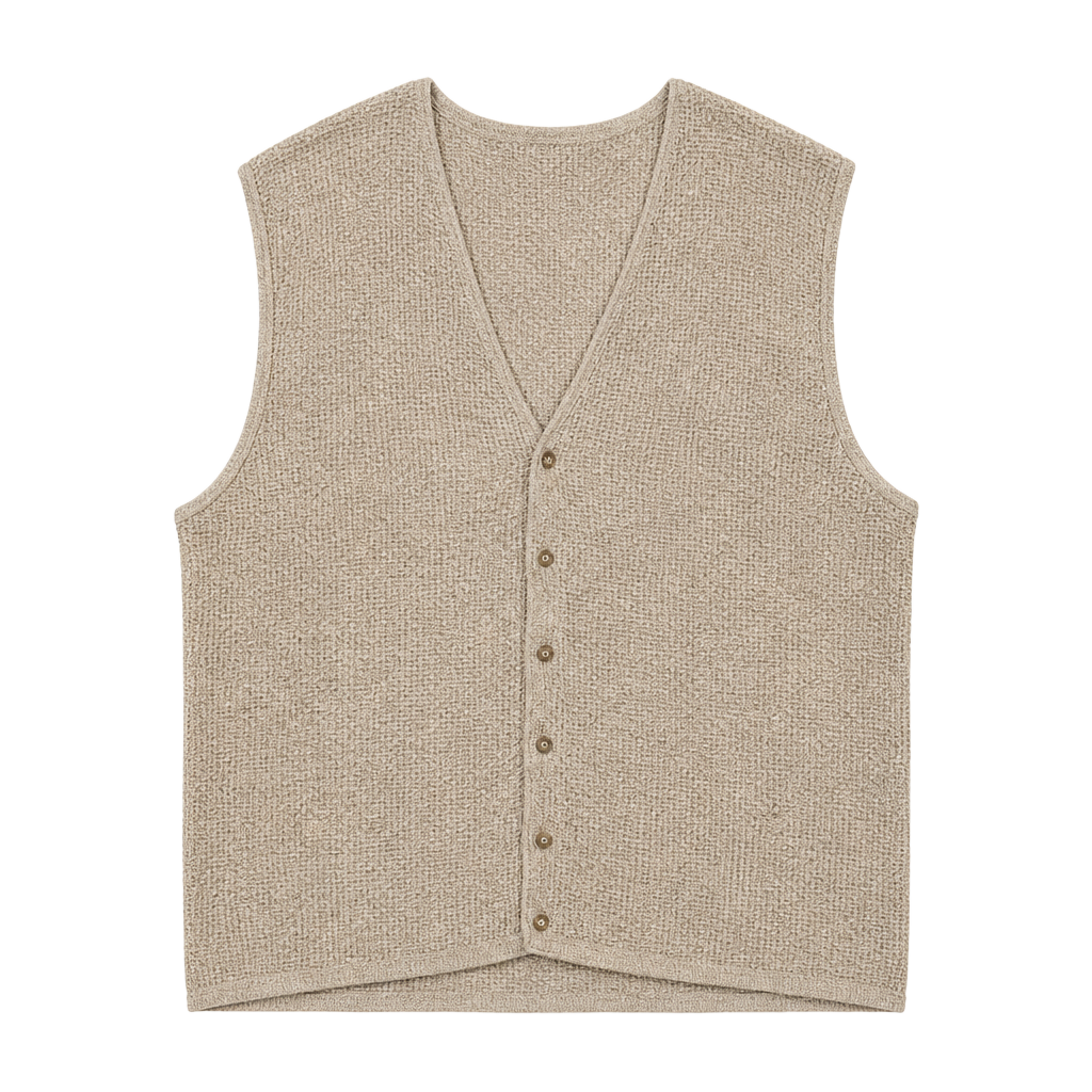 Eddie Bauer Men's XL 100% Cotton Knit Open Front Vest Made in USA 1