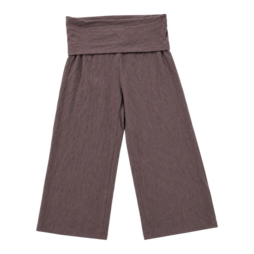 ASOS Design Fold Over Waistband Flare Lounge Pants Brown 1