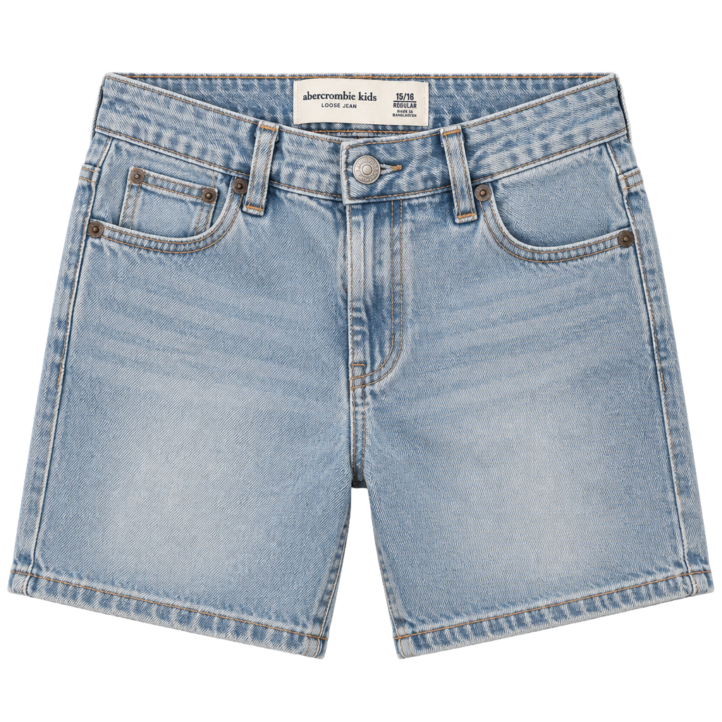 abercrombie kids Loose Jean Size 15/16 Regular Light Wash Denim 1