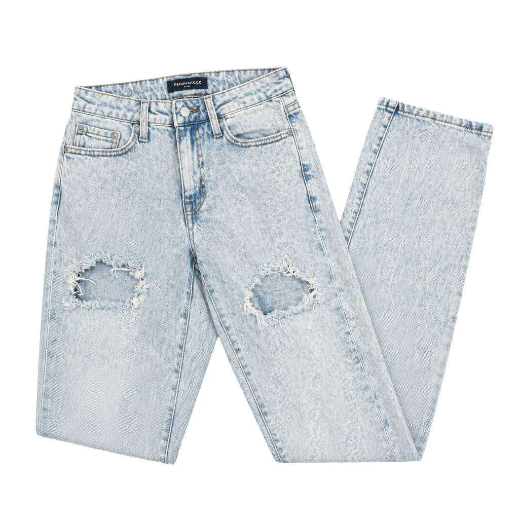 Aeropostale Mid Rise Ankle Straight Jeans Size 0R Light Wash Distressed 1