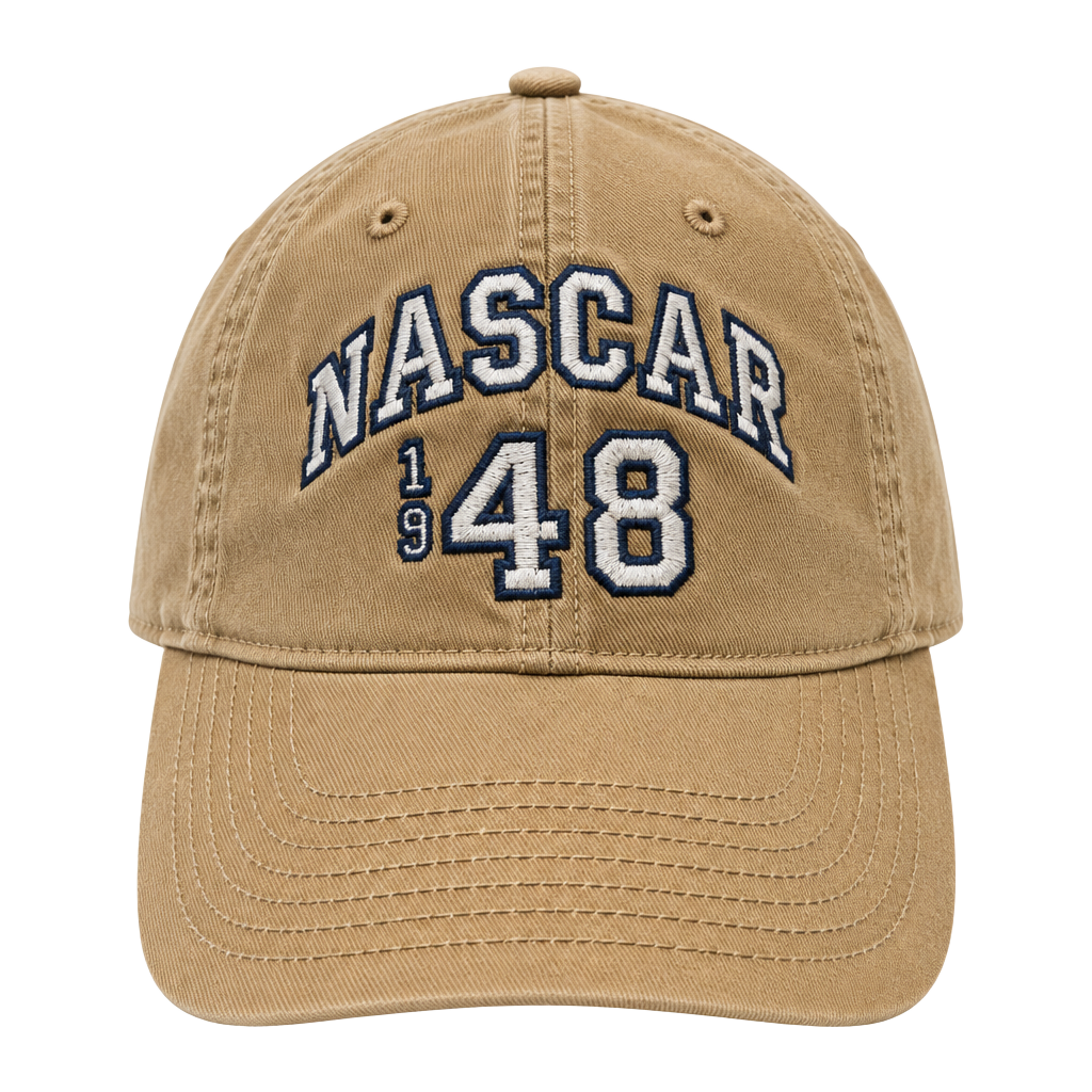 NASCAR 48 Tan Embroidered Baseball Hat Cap Adjustable 1