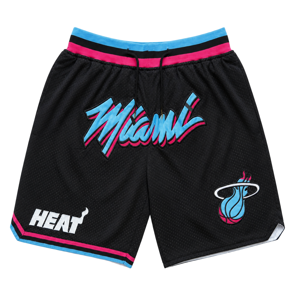 Just Don Miami Heat City Edition Black Basketball Shorts 1