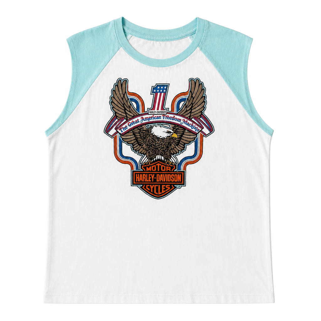 Harley-Davidson The Great American Freedom Machine Sleeveless Muscle Tank Top 1