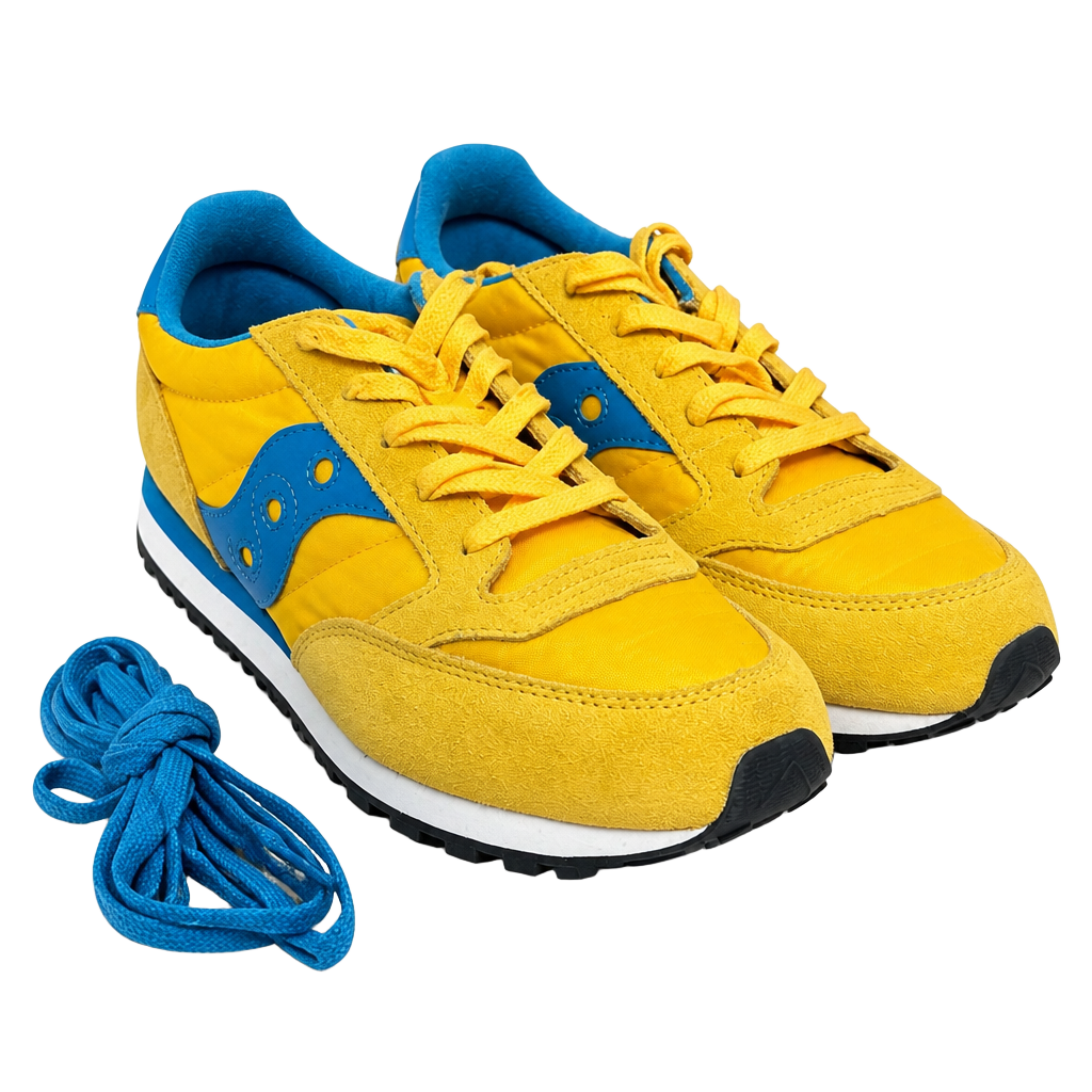 Saucony Jazz Original Vintage Sneakers in Yellow/Blue 1