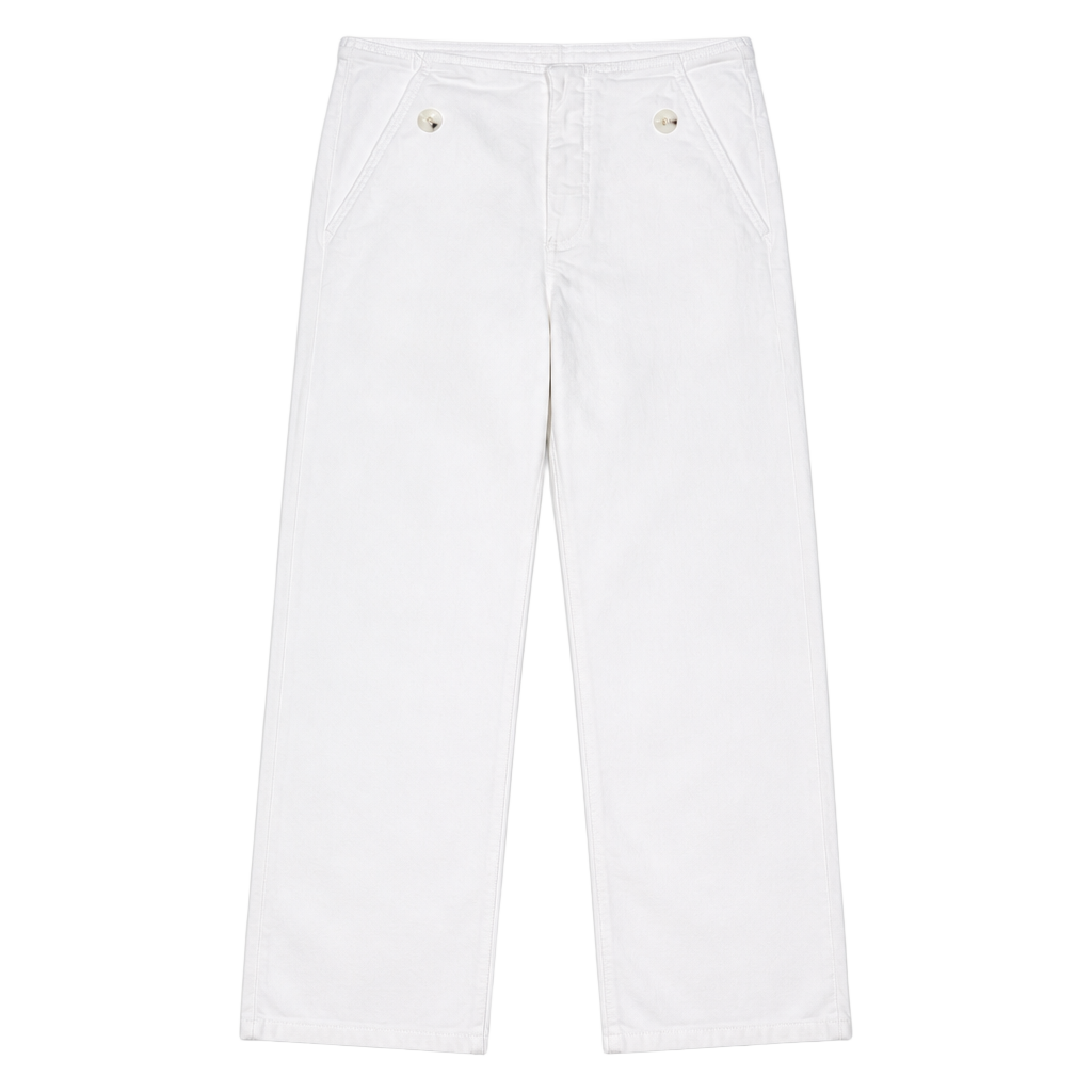 Maeve by Anthropologie Sailor Pants Size 25 White Denim Wide Leg 1