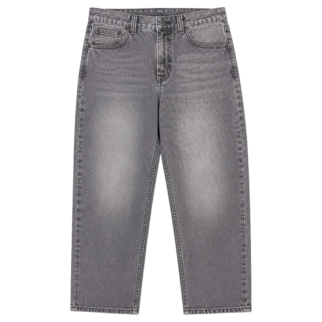 FB Sister Wide Leg Jeans XXS Charcoal Black Acid Washed Denim 1