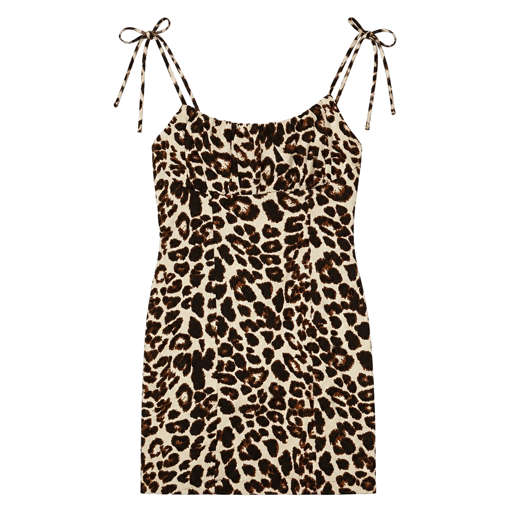 Monteau Los Angeles Leopard Print Mini Dress Size S 1
