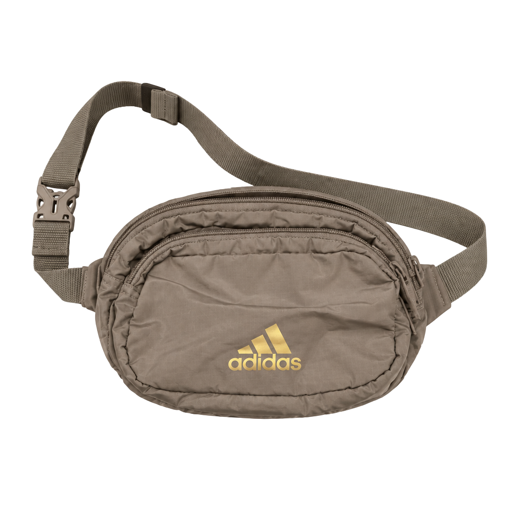 Adidas Core Waist Pack Fanny Pack Taupe Gold Logo 1
