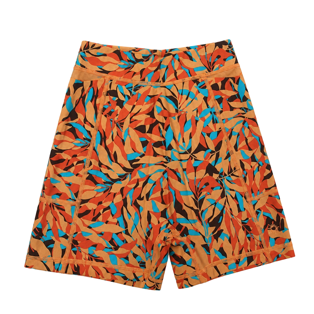 Offline by Aerie Shorts Workout Bike Womens Size S Orange Camo Pockets 22X15 1