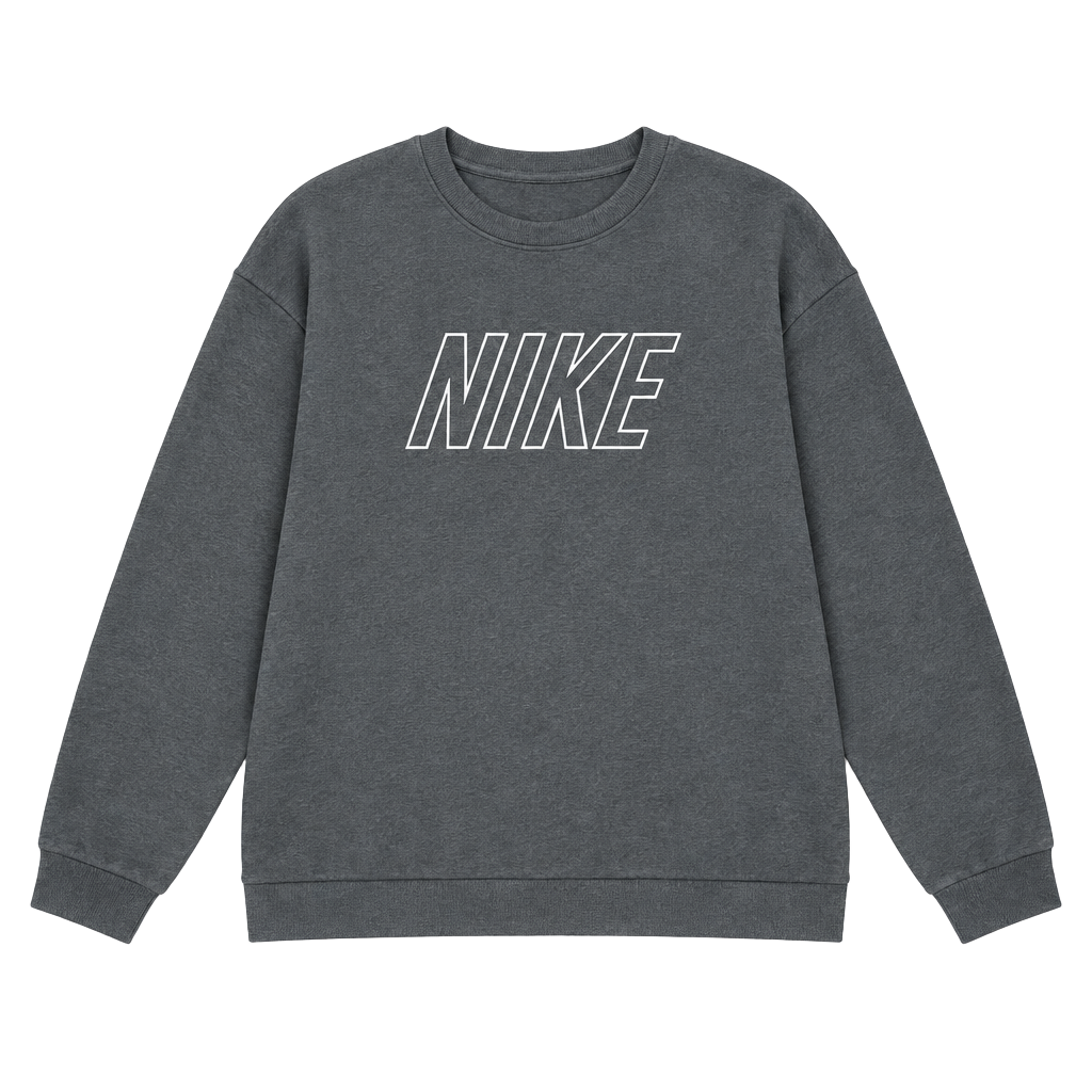 Nike Sweatshirt Size M Gray Therma-Fit Logo Crewneck Pullover 1