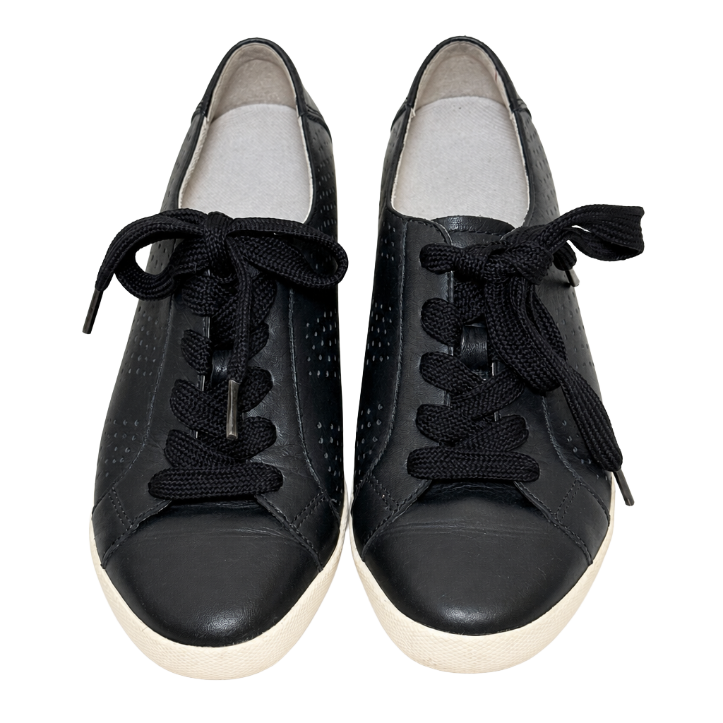 Dansko Orli Women's Perforated Black Leather Lace-Up Sneakers 1