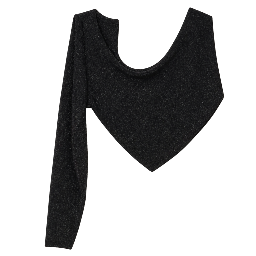 Allegra K Glitter Crop Top 1