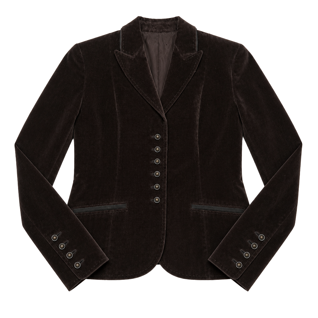 100% Cotton Velvet Blazer Size 8 1