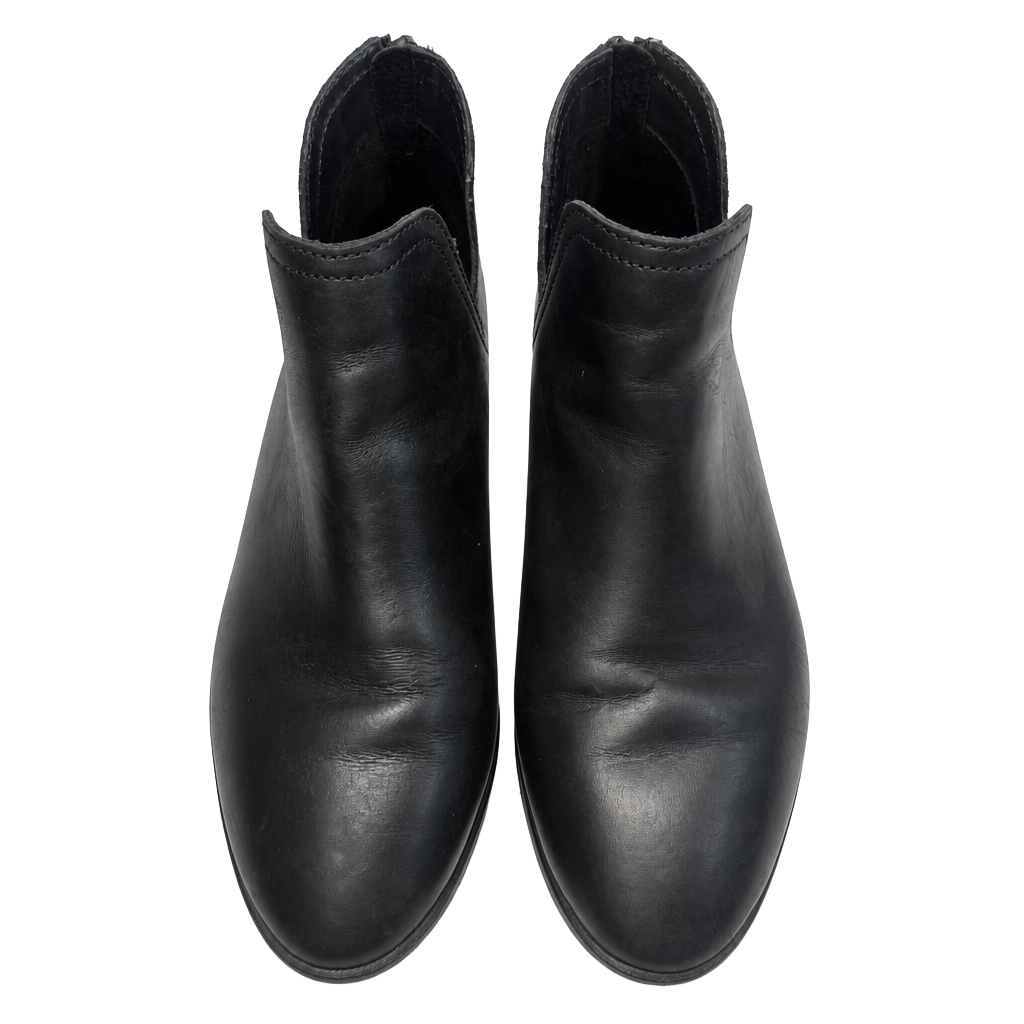 Kenneth Cole Reaction 'Loop There It Is' Black Leather Ankle Booties 1
