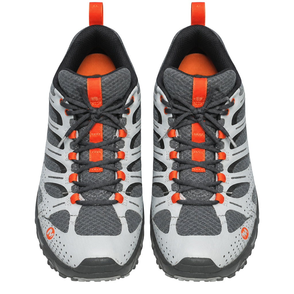 Merrell Moab Edge Hiking Shoes Gray Orange 1