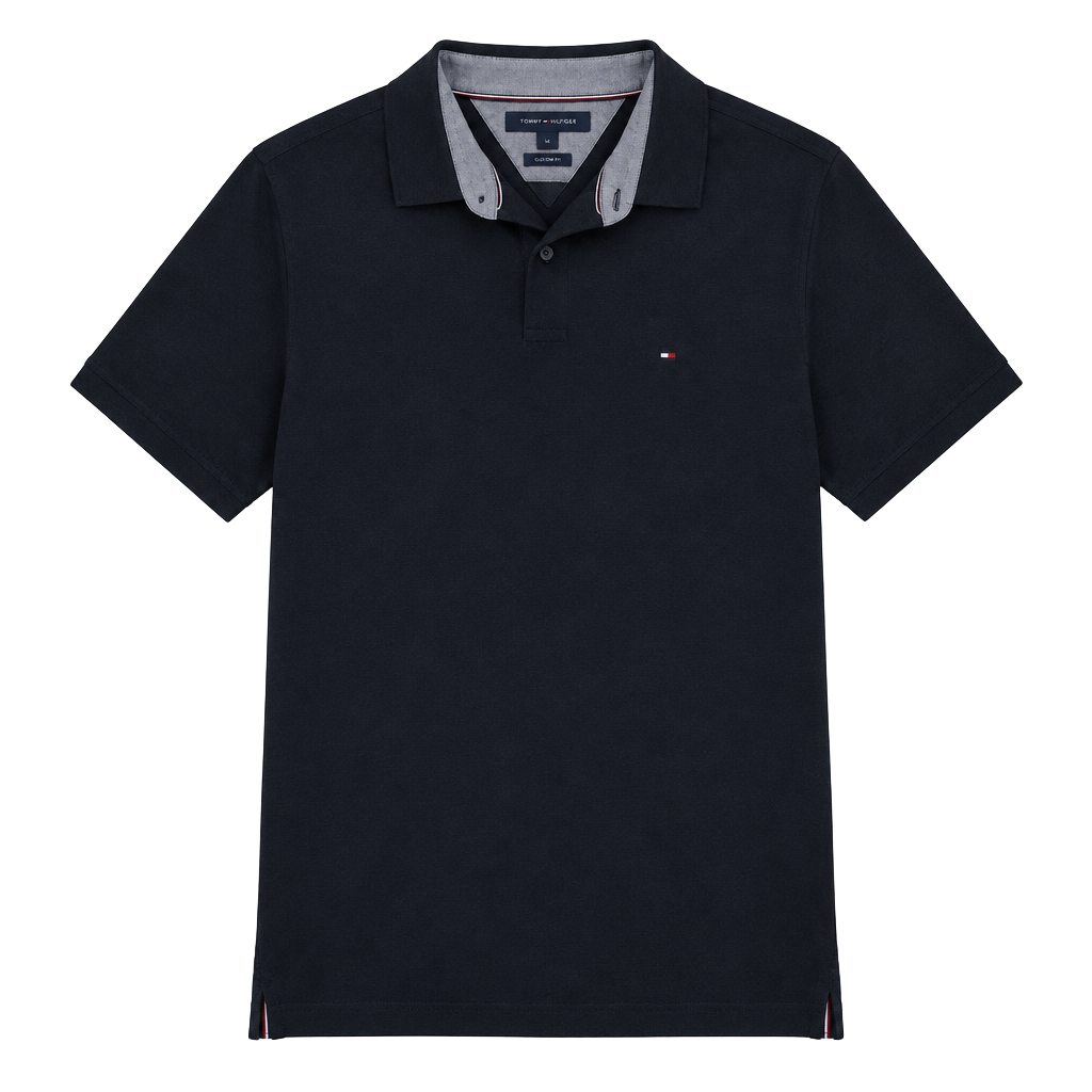 Tommy Hilfiger Slim Fit Polo Size XXL Navy Blue 1