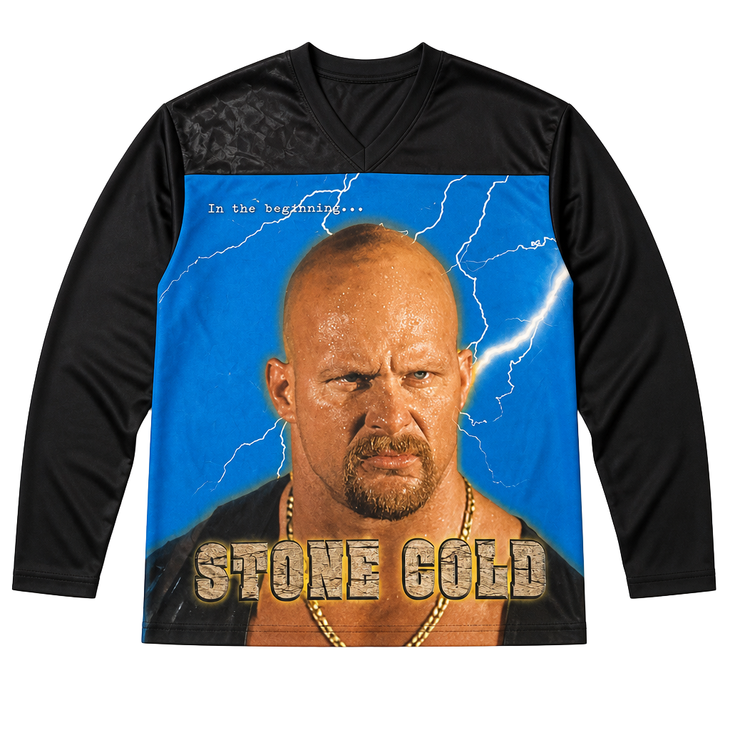 Vintage 2000 WWF Stone Cold Steve Austin All Over Print Jersey 1