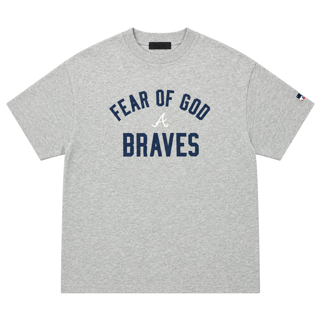 Fear of God Essentials Braves 90's Tee Dark Heather Men's - FW25 - US 1