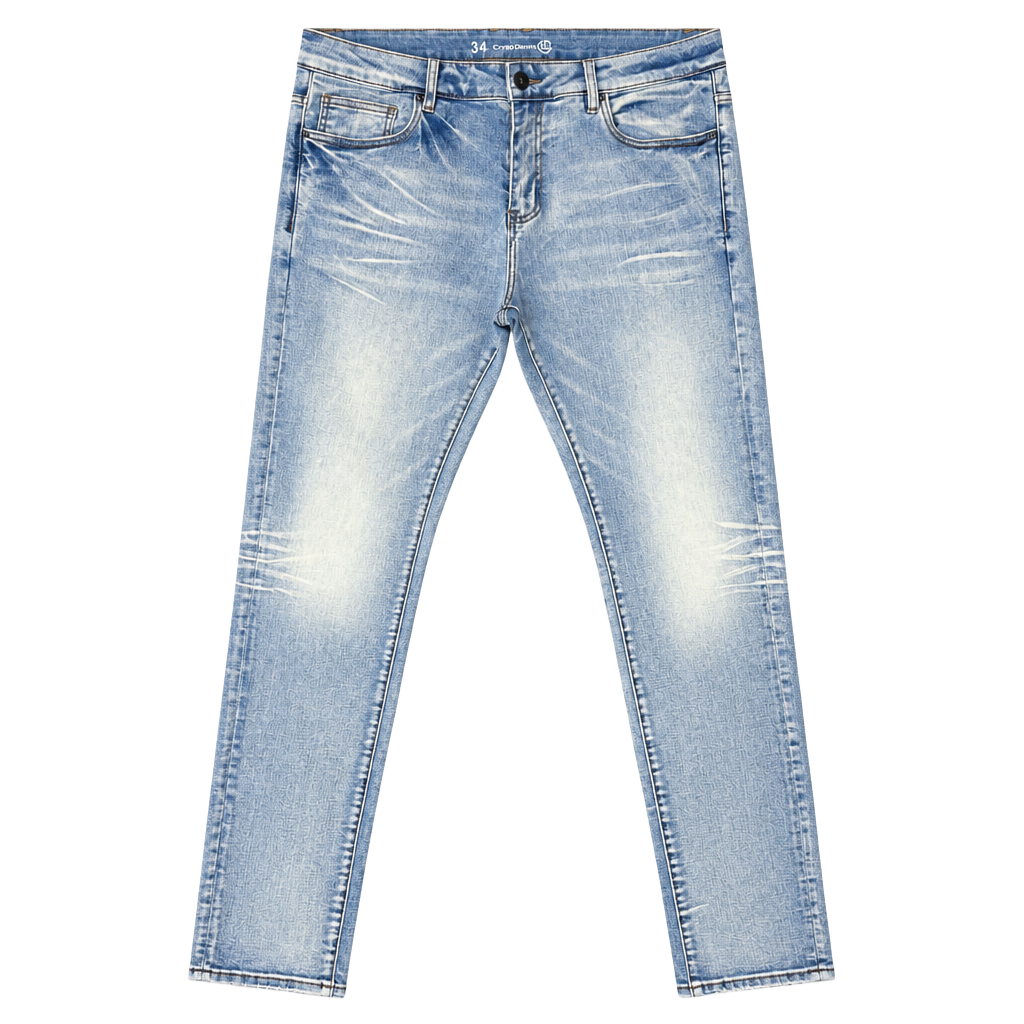 Crysp Denim Skinny Jeans Size 34 Light Wash Distressed 1