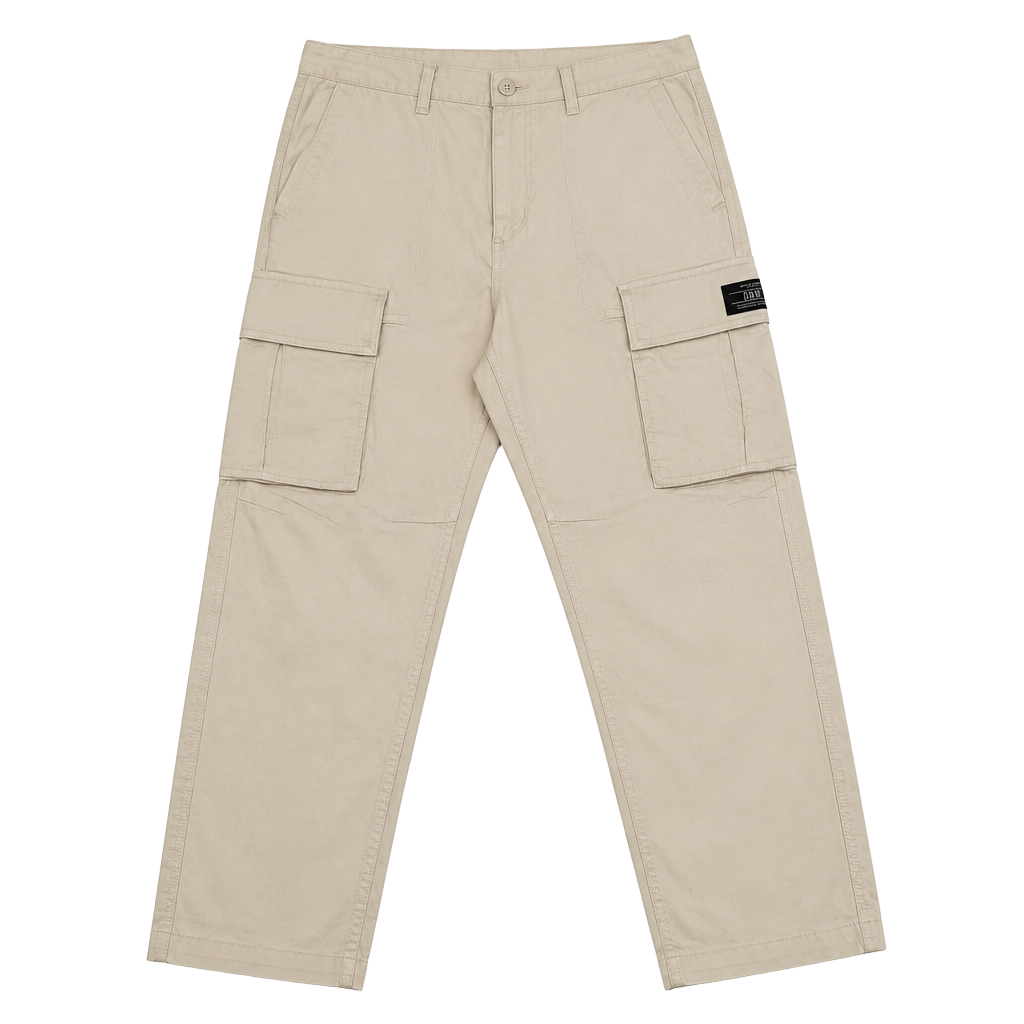 Zara Cream Cargo Pants 1