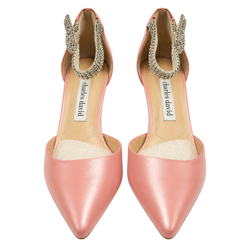 Charles David Women's Acker Embellished Pumps, Pink Satin 1