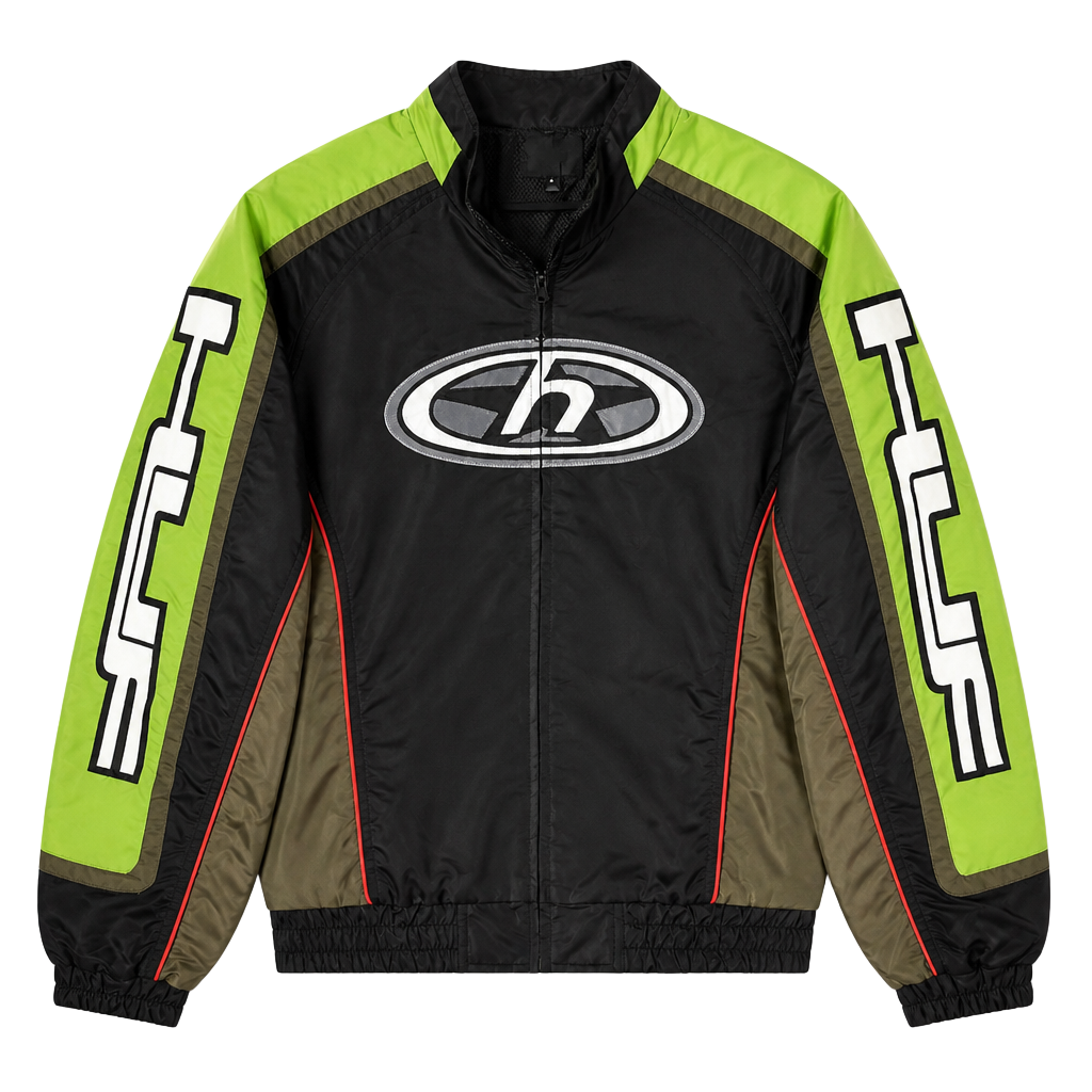 HUF Moto Jacket Black Green 1