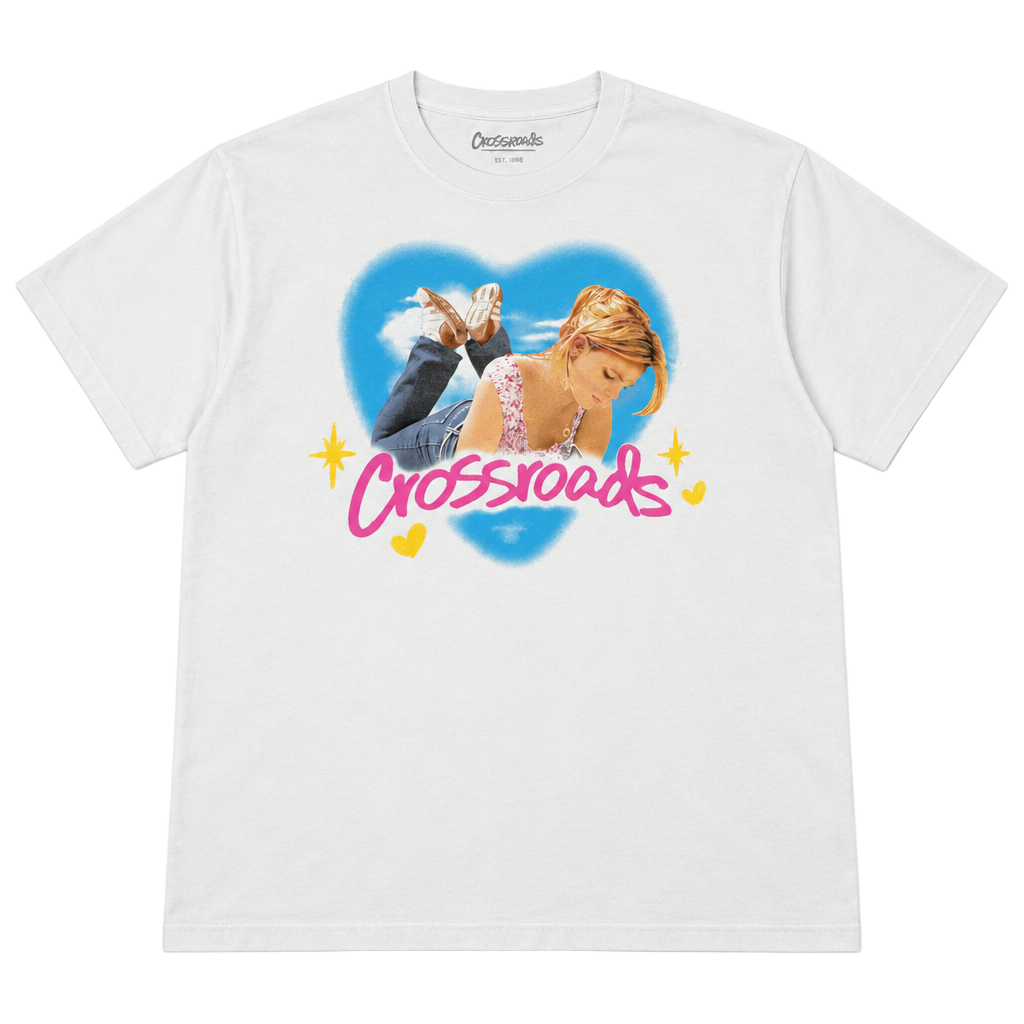 Crossroads Heart Photo T-Shirt XXL White Britney Spears Graphic Tee 1