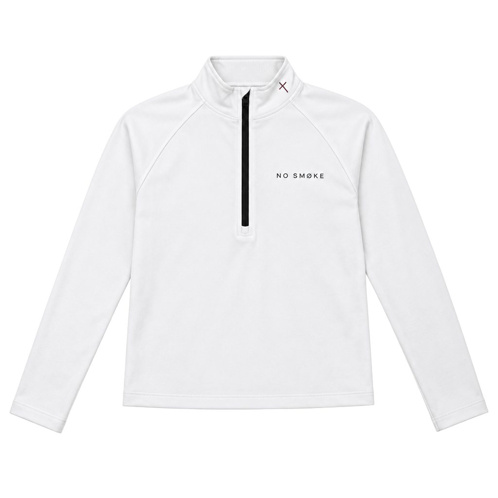 No Smoke EXOSKLTN Performance Half Zip White 1