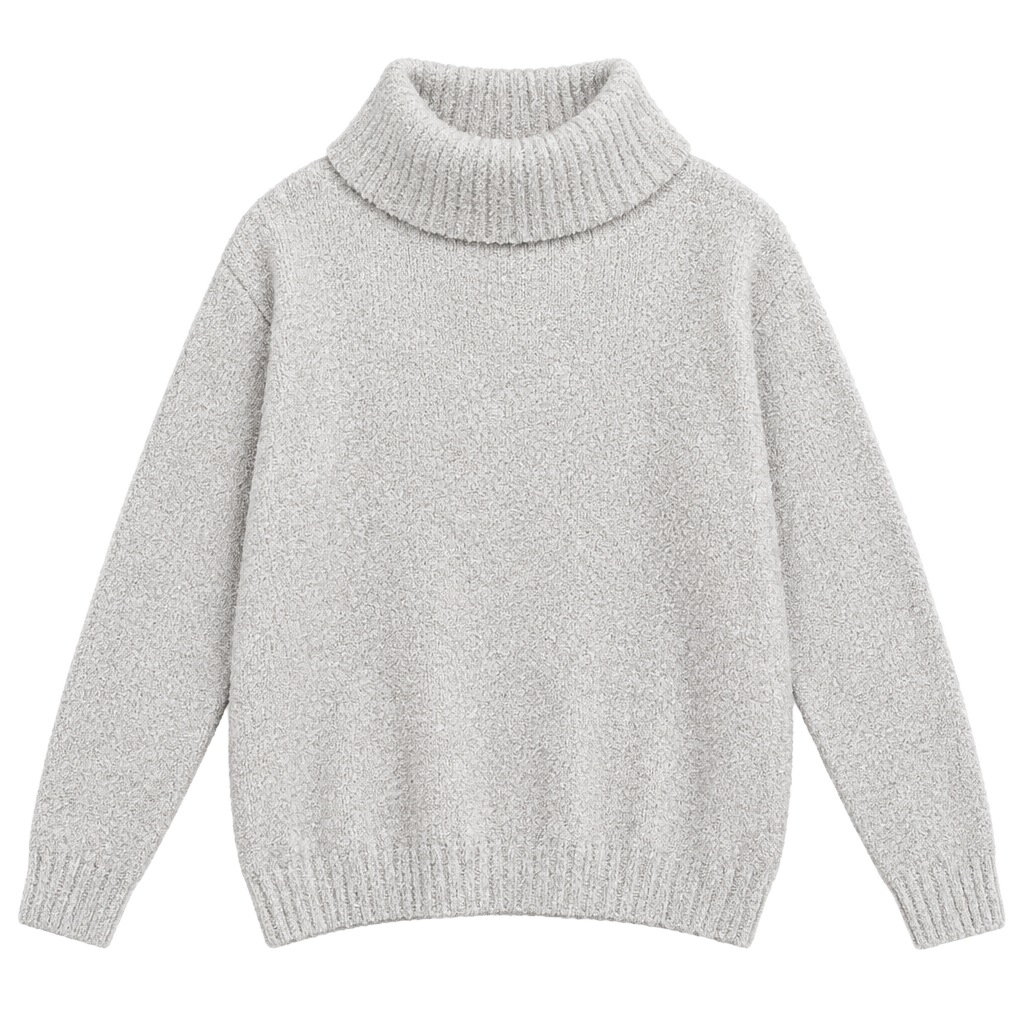 ATM Cashmere Turtleneck Sweater Size S/P White Fuzzy Fleece 1