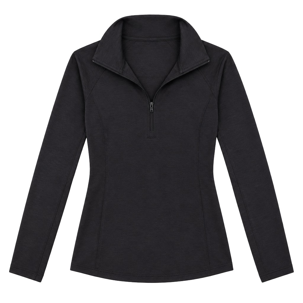 Under Armour 1/2 Zip Pullover Small Black Long Sleeve Thumbholes 1
