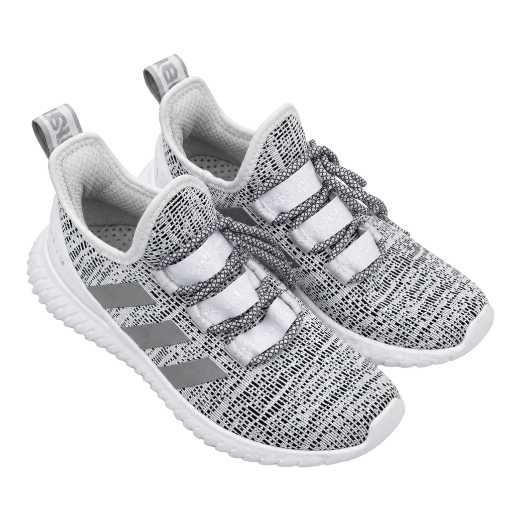 Adidas Kaptir Mens Size 8.5 White Black Silver Running Shoes EE9514 1