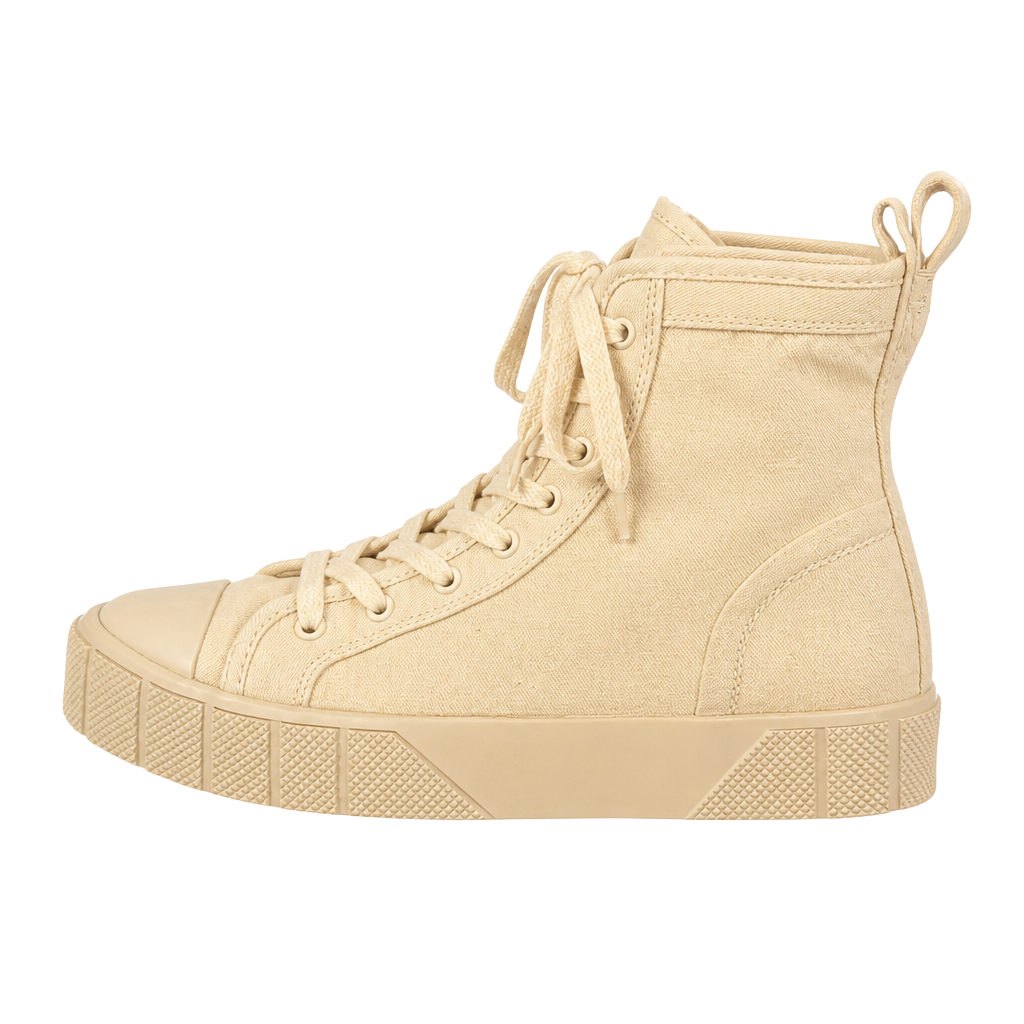 Zara Canvas High Top Platform Sneakers Size 40 1