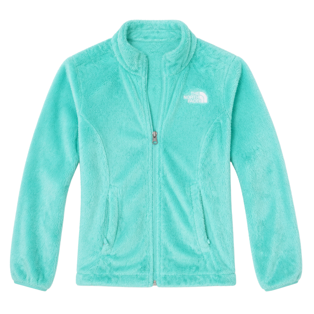The North Face Girls Osolita Full Zip High-Pile Fleece Jacket Mint Green 1
