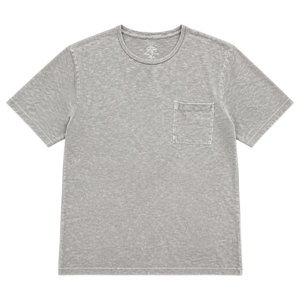 J.Crew Garment Dyed Knit Goods Slub Crewneck Pocket T-Shirt Gray XL 1