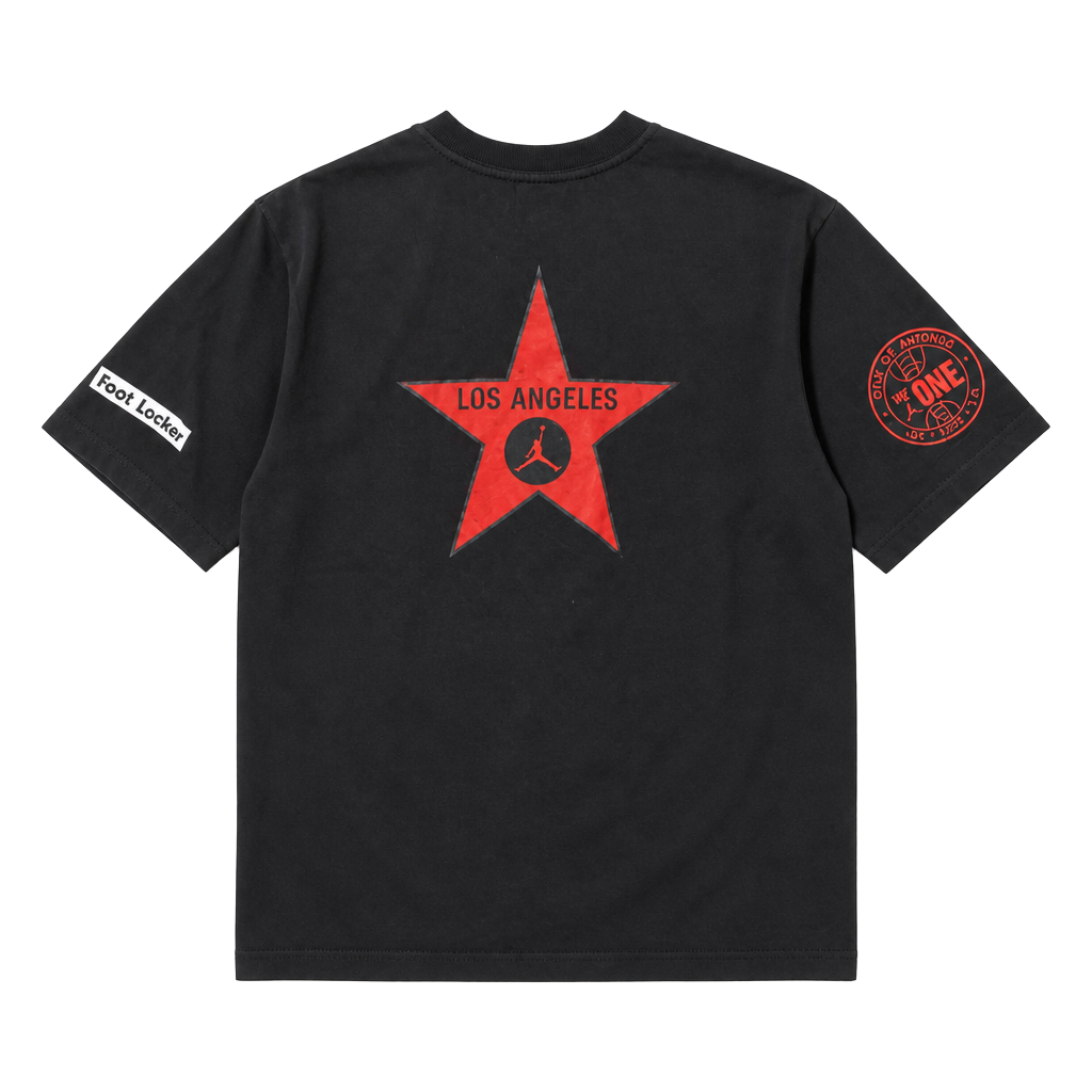 LCKR LCKR Los Angeles Red Star Black T-Shirt 1