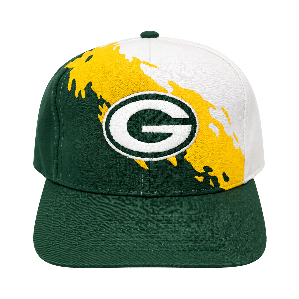 Logo 7 Green Bay Packers Snapback Hat One Size Vintage NFL Cap Splash 1
