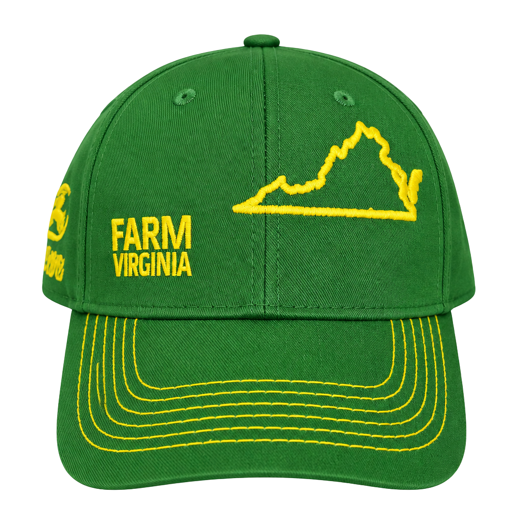 John Deere Farm State Pride Virginia Hat One Size Green Yellow Twill 1