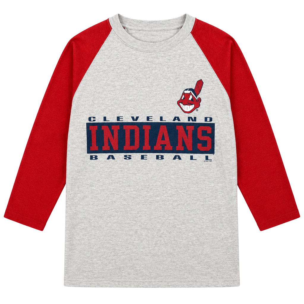 Salem Sportswear Cleveland Indians Size L Vintage 1995 Raglan T-Shirt 1