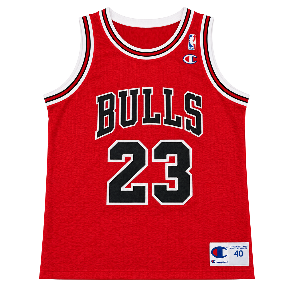 Champion Michael Jordan Chicago Bulls Jersey Size 40 Red NBA 90s 1